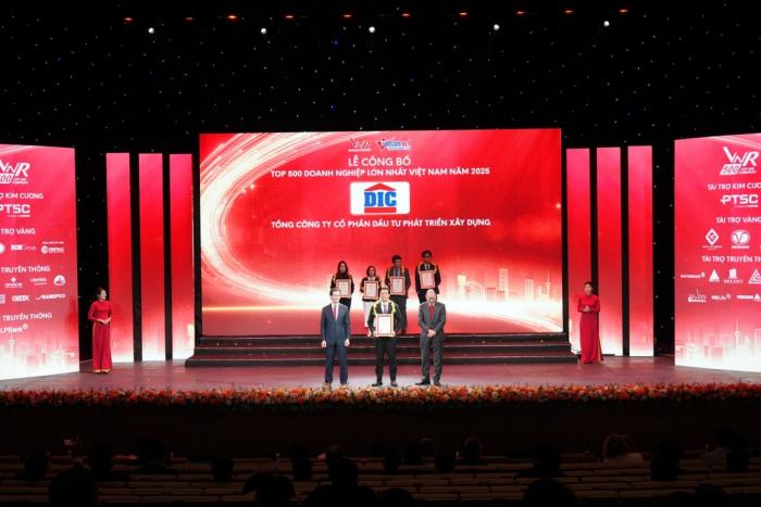 TẬP ĐOÀN DIC THĂNG HẠNG TRONG TOP 500 DOANH NGHIỆP LỚN NHẤT VIỆT NAM NĂM 2025