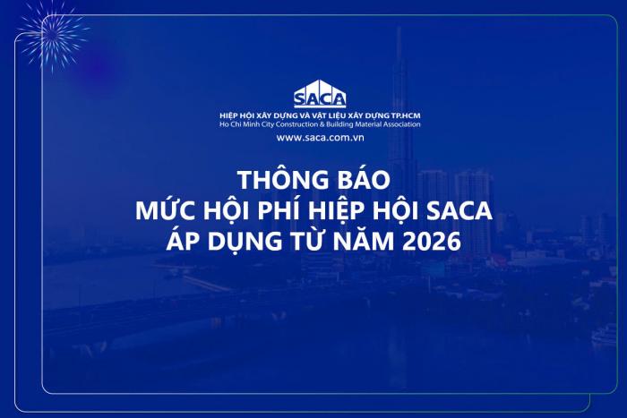 THÔNG BÁO MỨC HỘI PHÍ HIỆP HỘI SACA ÁP DỤNG TỪ NĂM 2026
