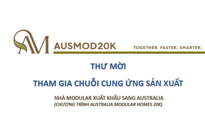 THƯ MỜI THAM GIA CHUỖI CUNG ỨNG SẢN XUẤT NHÀ MODULAR XUẤT KHẨU SANG AUSTRALIA