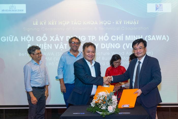 SAWA BẮT TAY VIỆN VẬT LIỆU XÂY DỰNG BỘ XÂY DỰNG, MỞ ĐƯỜNG CHUẨN HÓA VÀ ỨNG DỤNG GỖ KẾT CẤU TẠI VIỆT NAM