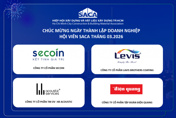 HIỆP HỘI SACA CHÚC MỪNG NGÀY THÀNH LẬP DOANH NGHIỆP HỘI VIÊN SACA THÁNG 02.2026