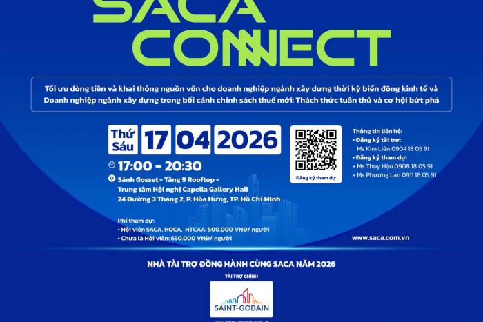 NGÀY 17.04: HIỆP HỘI SACA SẼ TỔ CHỨC CHƯƠNG TRÌNH SACA CONNECT THÁNG 04.2026