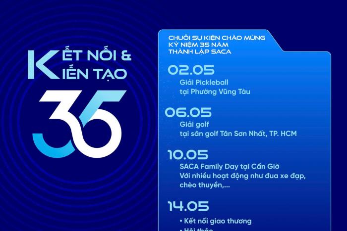 SẮP DIỄN RA CHƯƠNG TRÌNH KỶ NIỆM 35 NĂM THÀNH LẬP HIỆP HỘI SACA