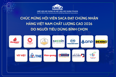 CHÚC MỪNG HỘI VIÊN SACA ĐẠT DANH HIỆU HÀNG VIỆT NAM CHẤT LƯỢNG CAO 2026 DO NGƯỜI TIÊU DÙNG BÌNH CHỌN