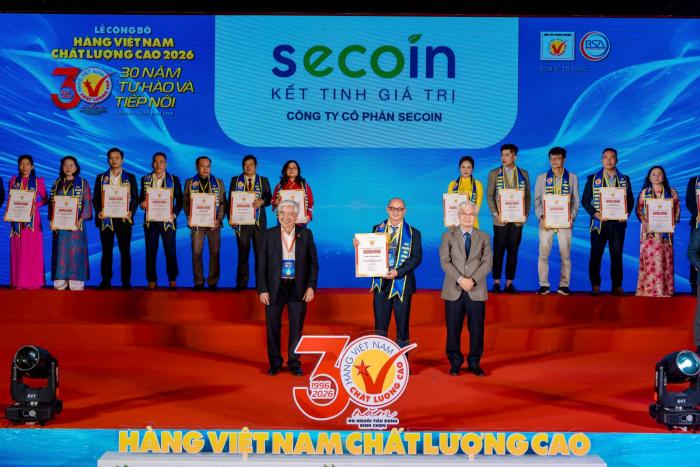SECOIN VINH DỰ ĐÓN NHẬN DANH HIỆU - HÀNG VIỆT NAM CHẤT LƯỢNG CAO 2026