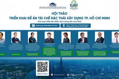 HỘI THẢO TRIỂN KHAI ĐỀ ÁN TÁI CHẾ RÁC THẢI XÂY DỰNG TP.HCM GIAI ĐOẠN 2026 – 2030, ĐỊNH HƯỚNG ĐẾN NĂM 2045