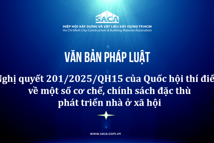 NGHỊ QUYẾT 201/2025/QH15  THÍ ĐIỂM VỀ MỘT SỐ CƠ CHẾ, CHÍNH SÁCH ĐẶC THÙ PHÁT TRIỂN NHÀ Ở XÃ HỘI