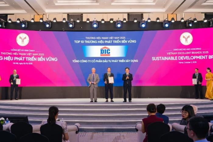 TẬP ĐOÀN DIC KHẲNG ĐỊNH VỊ THẾ TOP 10 THƯƠNG HIỆU PHÁT TRIỂN BỀN VỮNG 2025
