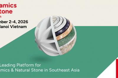 TRIỂN LÃM CERAMICS & STONE VIETNAM 2026: KẾT NỐI NGÀNH GỐM SỨ VÀ ĐÁ TỰ NHIÊN ĐÔNG NAM Á TẠI HÀ NỘI