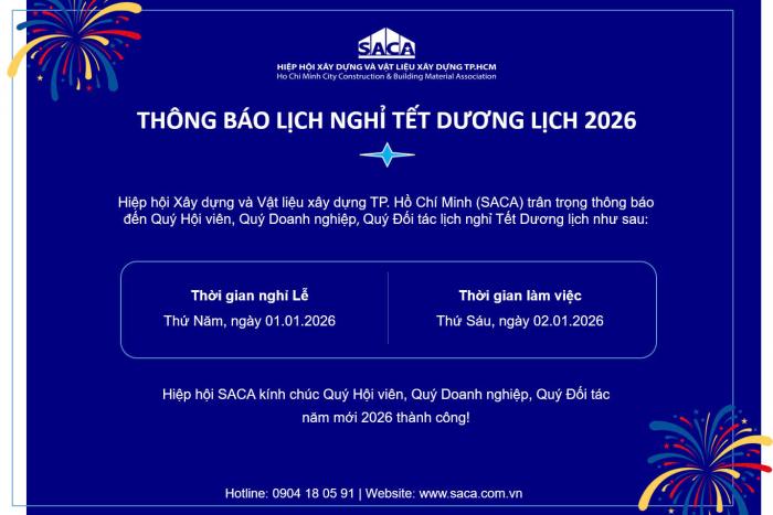 THÔNG BÁO LỊCH NGHỈ TẾT DƯƠNG LỊCH 2026