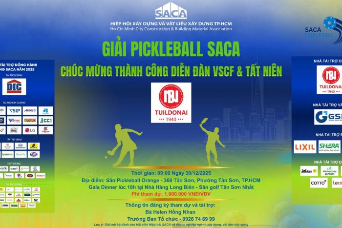 KHỞI TRANH GIẢI GOLF VÀ PICKLEBALL CHÚC MỪNG THÀNH CÔNG DIỄN ĐÀN VSCF VÀ TẤT NIÊN 2025