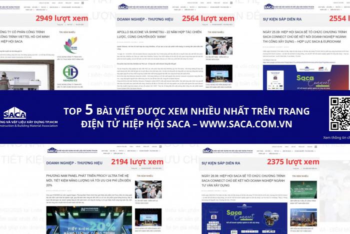 TOP 5 BÀI VIẾT ĐƯỢC XEM NHIỀU NHẤT TRÊN TRANG ĐIỆN TỬ HIỆP HỘI SACA – WWW.SACA.COM.VN